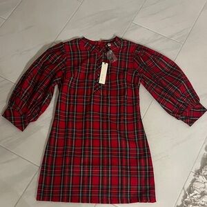 Pinch Tartan Red Mini Dress